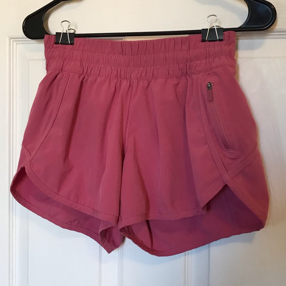 lululemon Pink Track That Mid-Rise Lined 3” Short